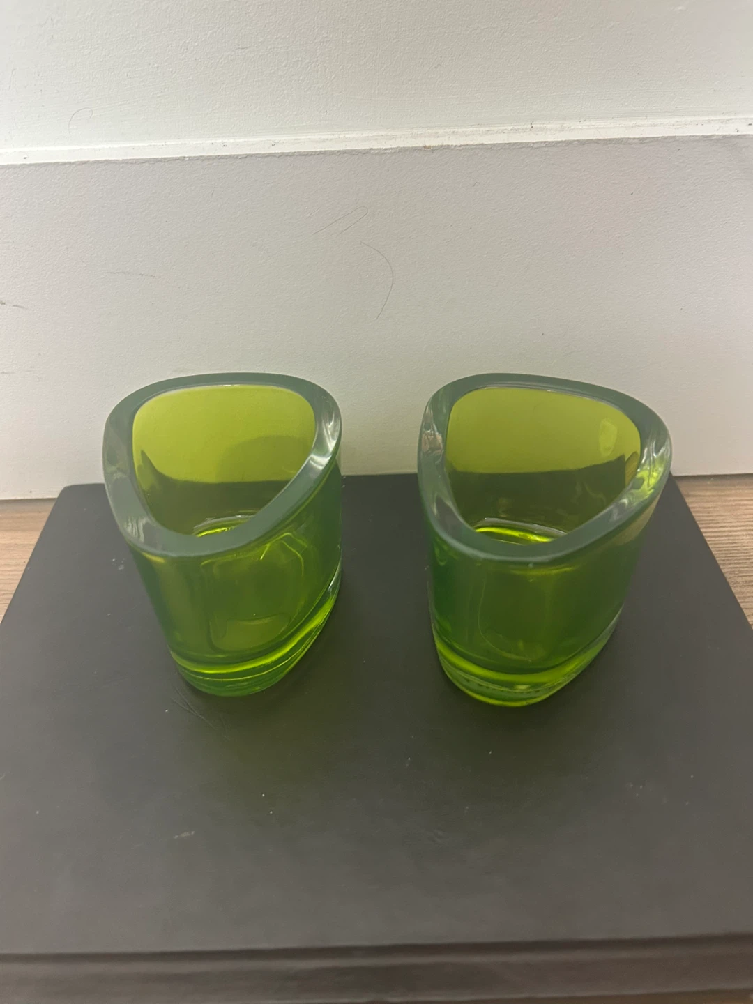 Green Glass Votive Candle Holders (Set of 2) - photo 3