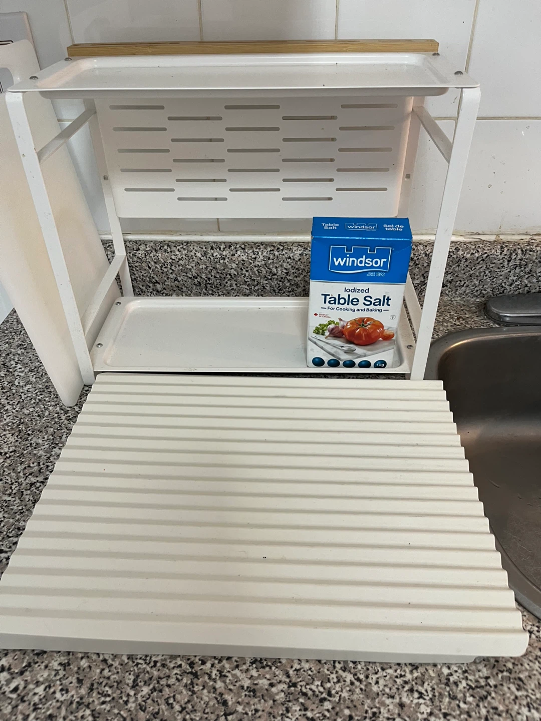 Kitchen storage rack and an IKEA Dish Drying Rack