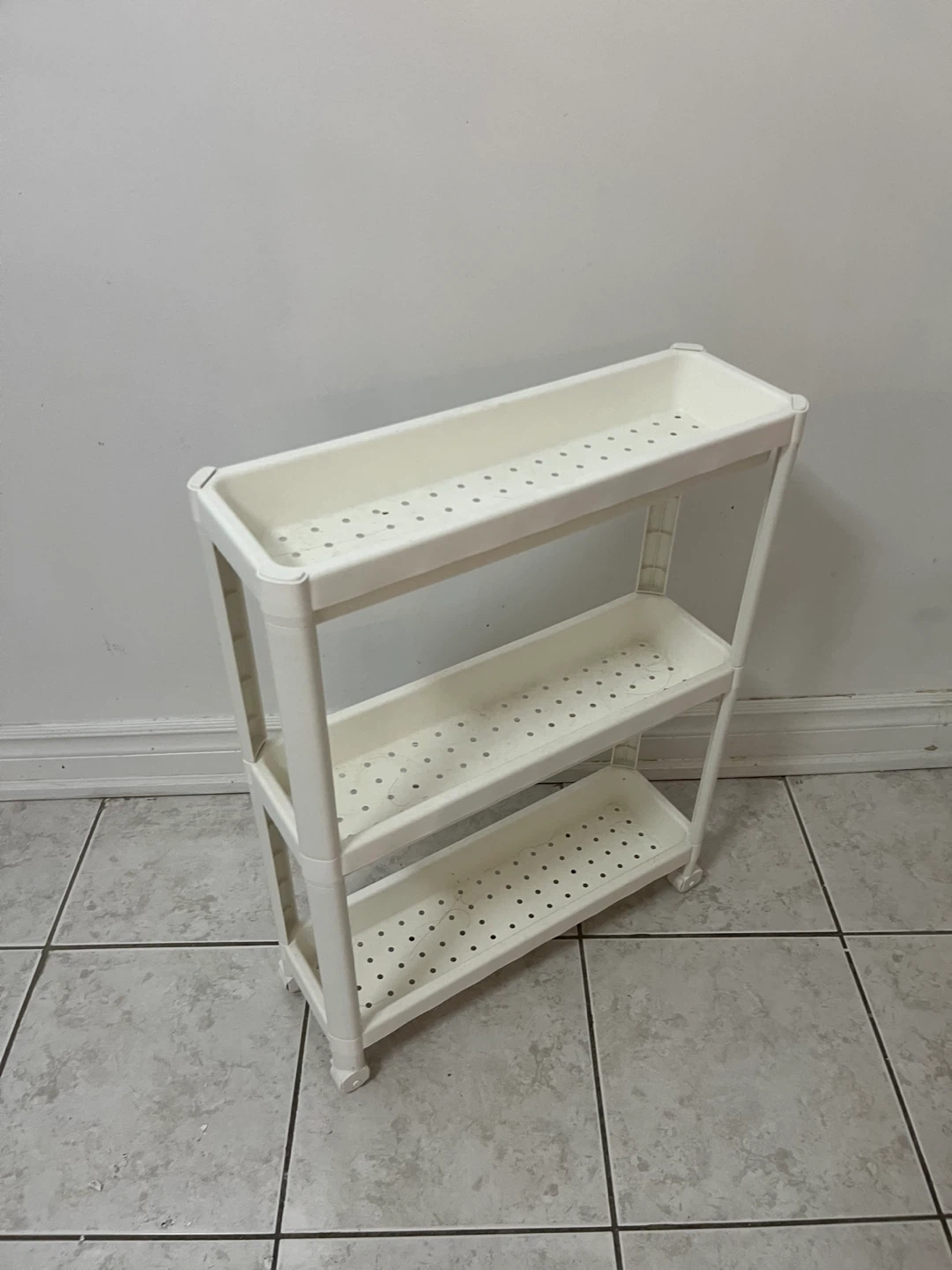 IKEA White Plastic 3-Tier Shelf