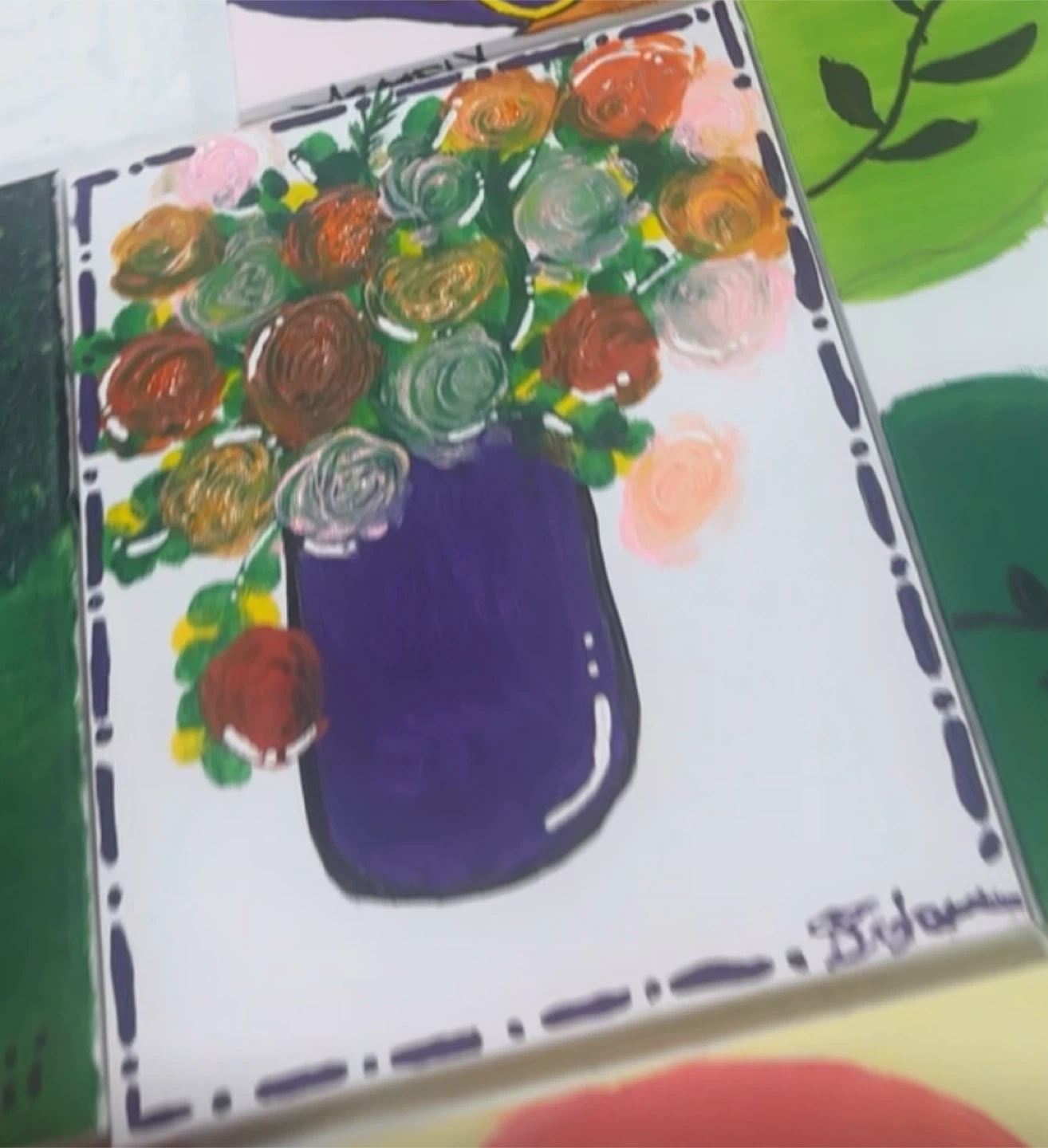 Handmade Floral Painting