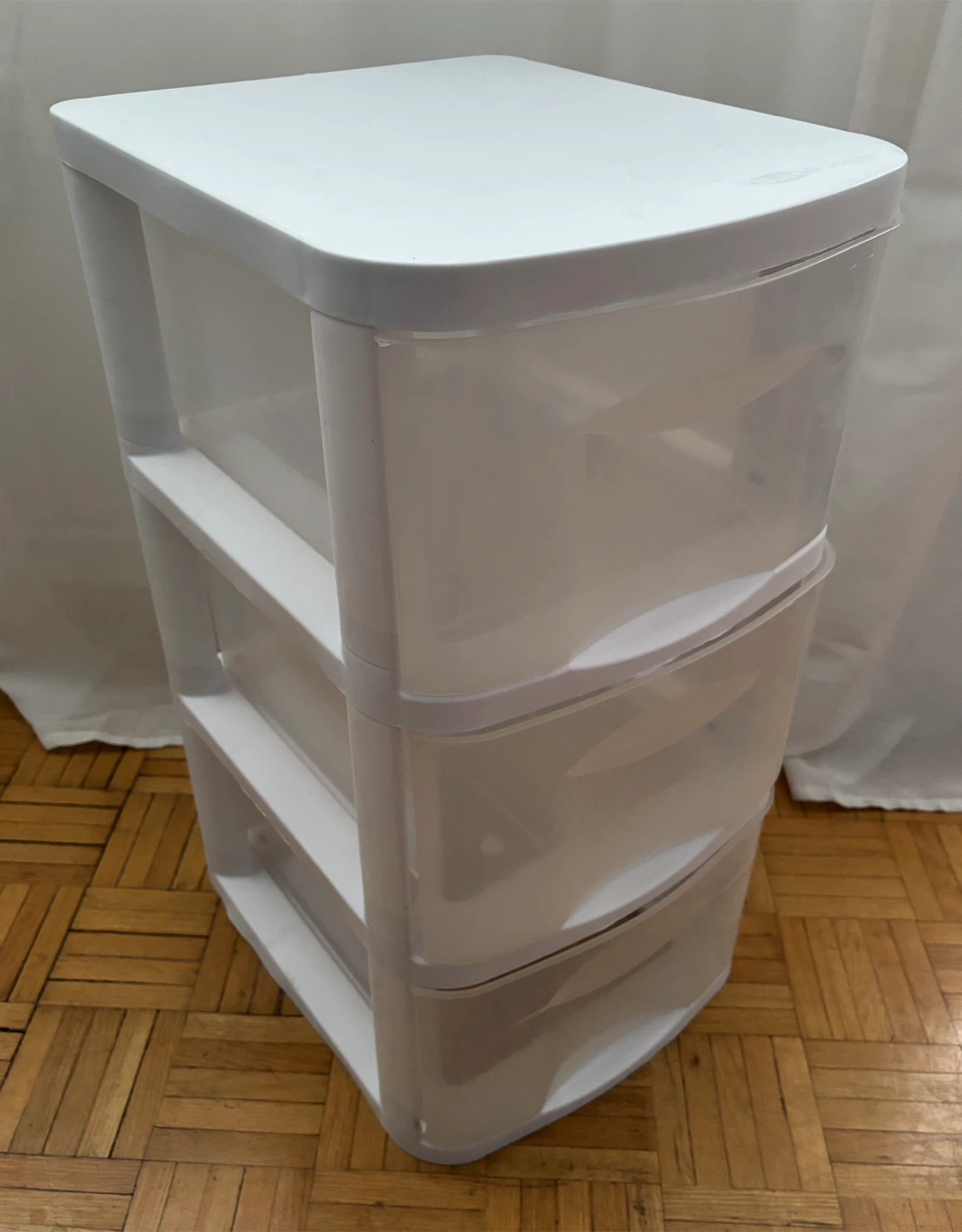 White 3-Drawer Storage Tower