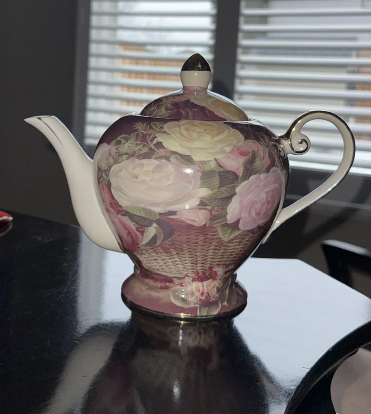 Royal Elfeda Rose Bouquet Teapot 🧡