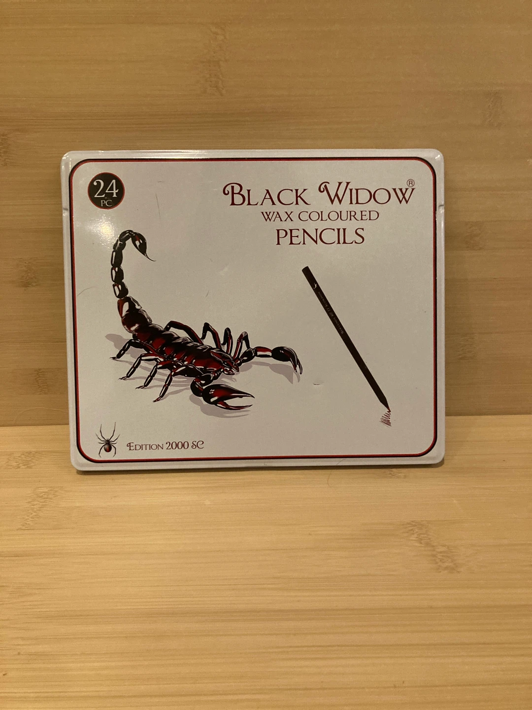 Black Widow Wax Coloured Pencils - 24 Pack