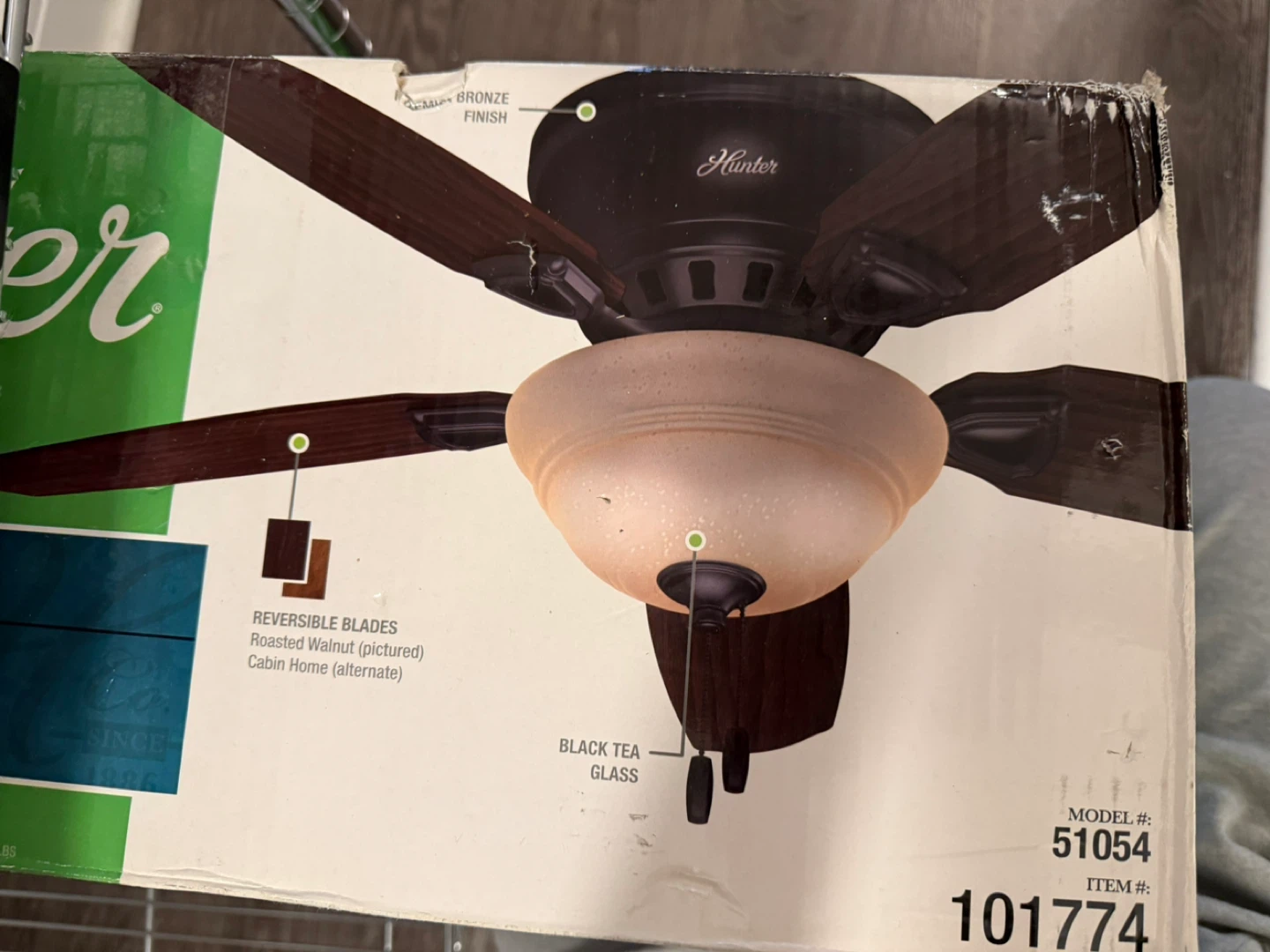 Hunter Louden 117cm Ceiling Fan - Bronze Finish