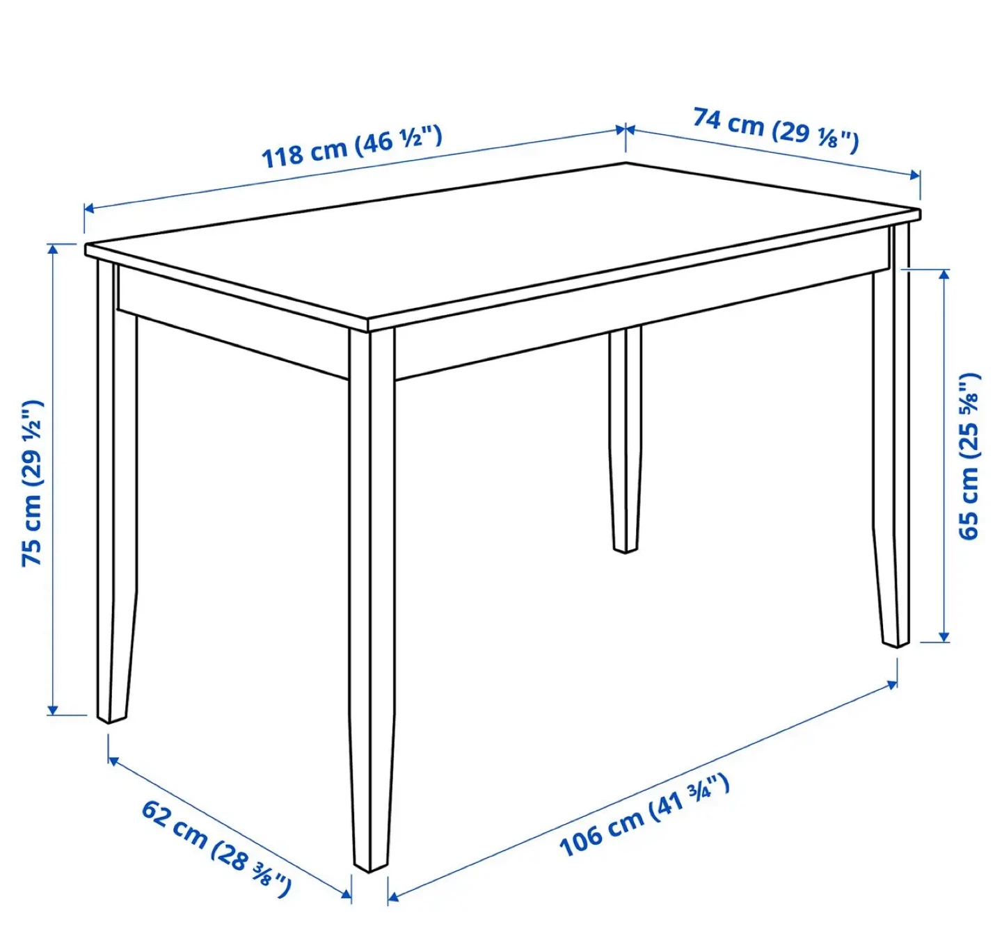 IKEA LERHAMN Table, light antique stain/white stain - photo 2