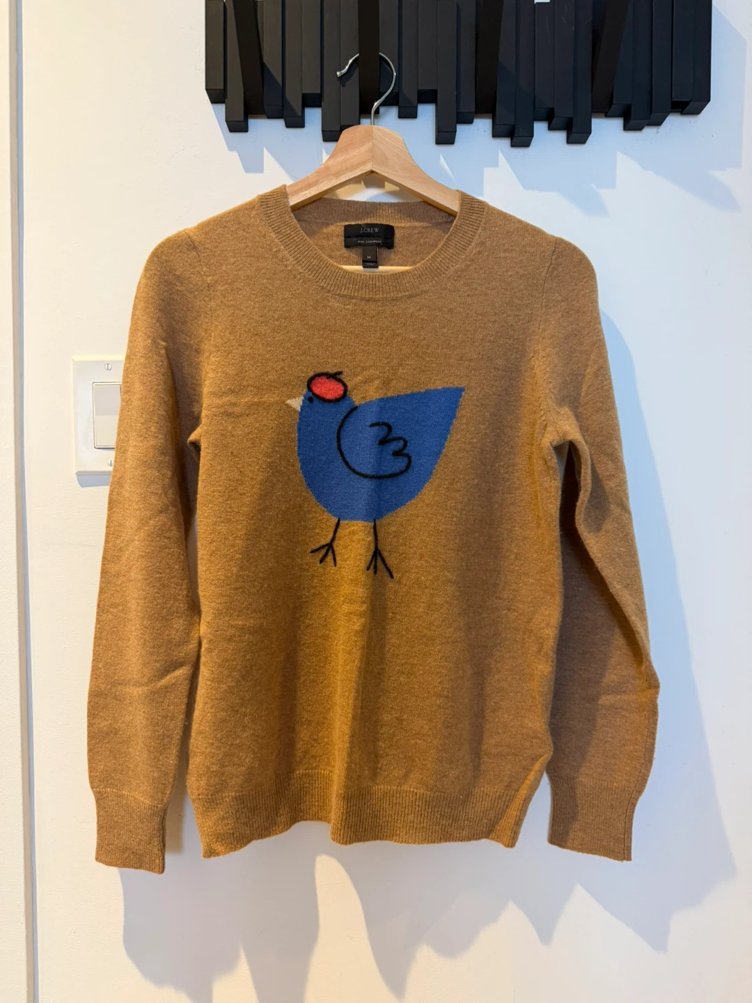 J.Crew Cashmere Bird Sweater - Size M (Like New)