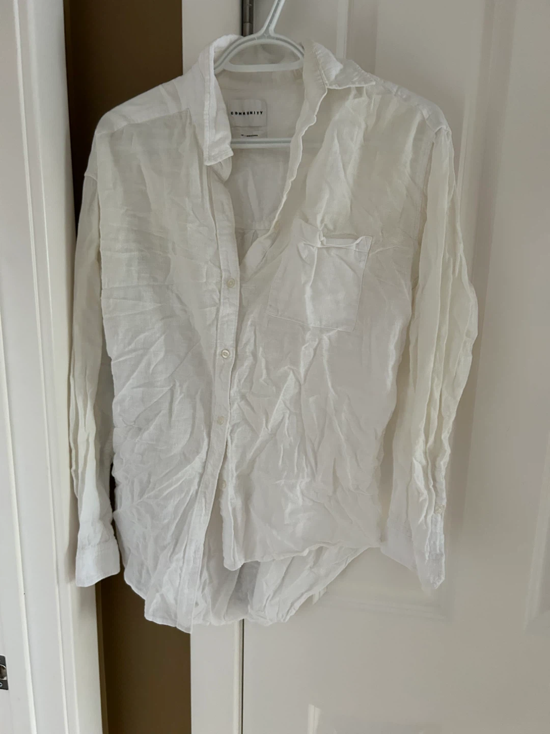 Community XS White Button-Up Shirt