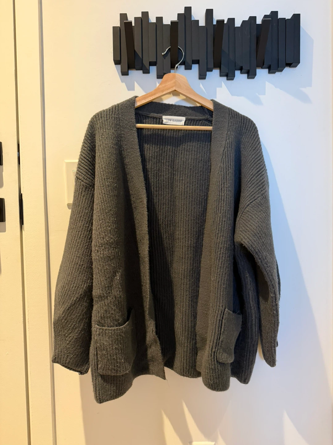 Grey Oversized Cardigan