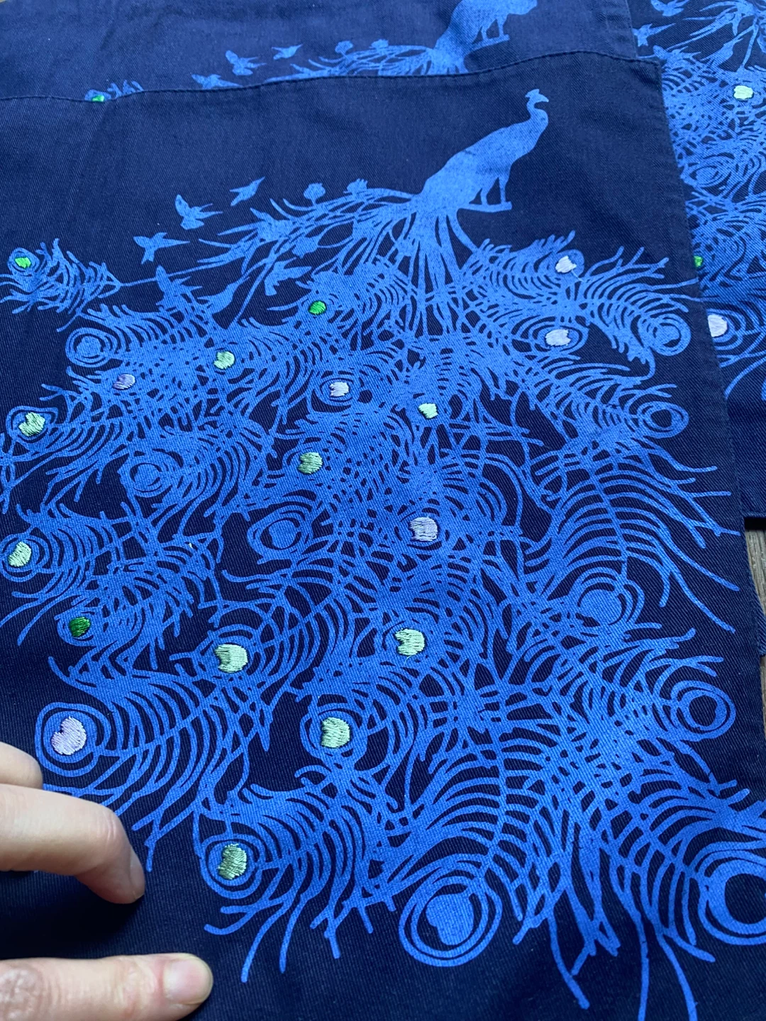Set of 4 Peacock Print Placemats 🧡 - photo 2