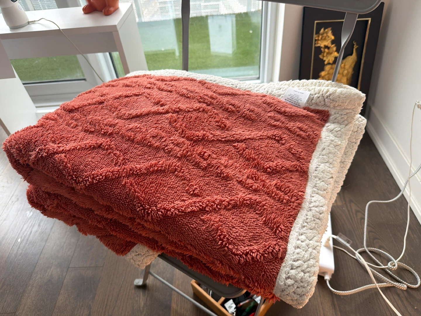 Sherpa Throw Blanket - Coral