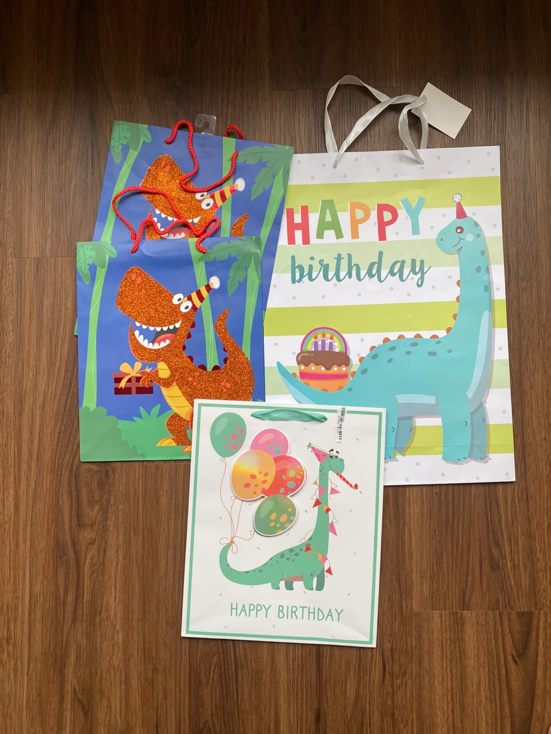 Dinosaur Happy Birthday Gift Bags 🧡