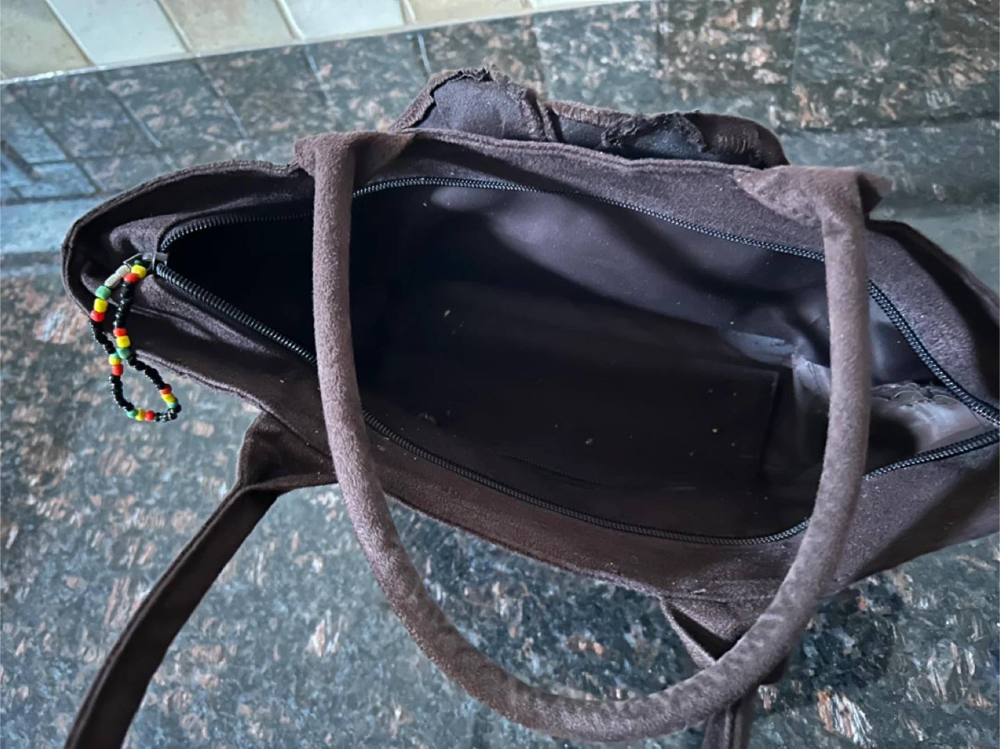 Brown Floral Tote Bag - photo 2