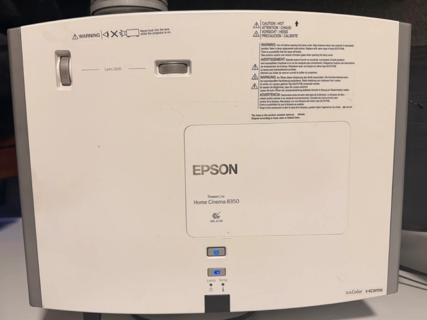 Epson PowerLite Home Cinema 8350 Projector - photo 3