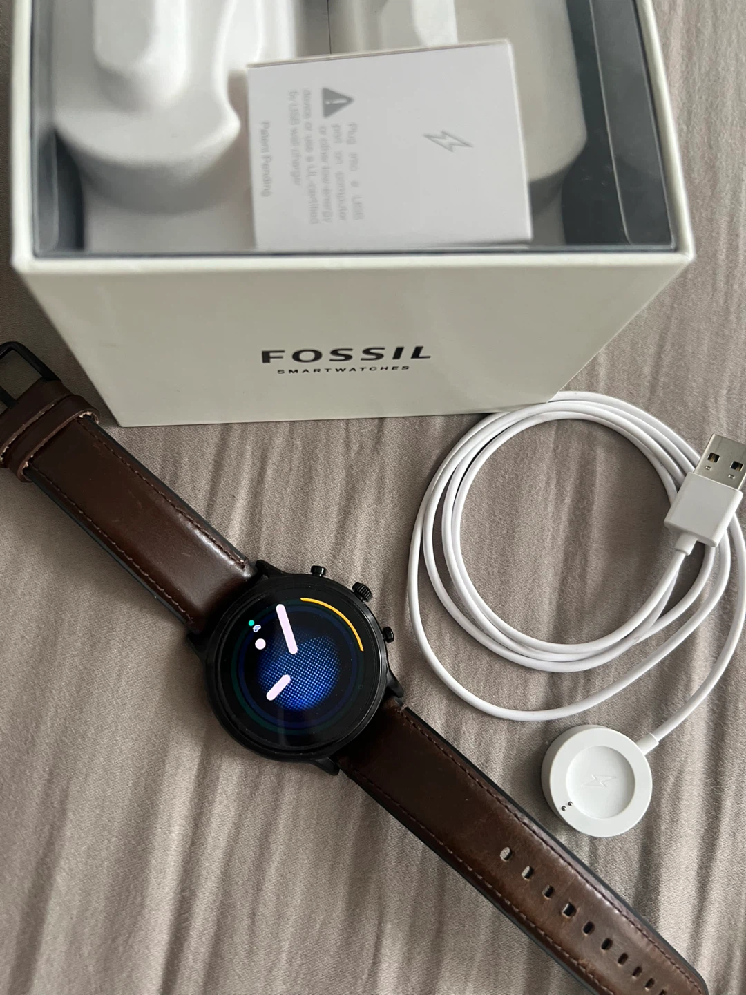 Fossil Smartwatch with Brown Leather Strap - photo 2