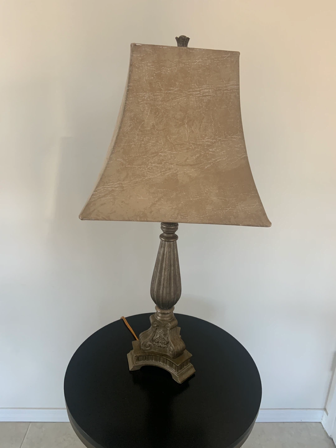 Table Lamp with Beige Shade