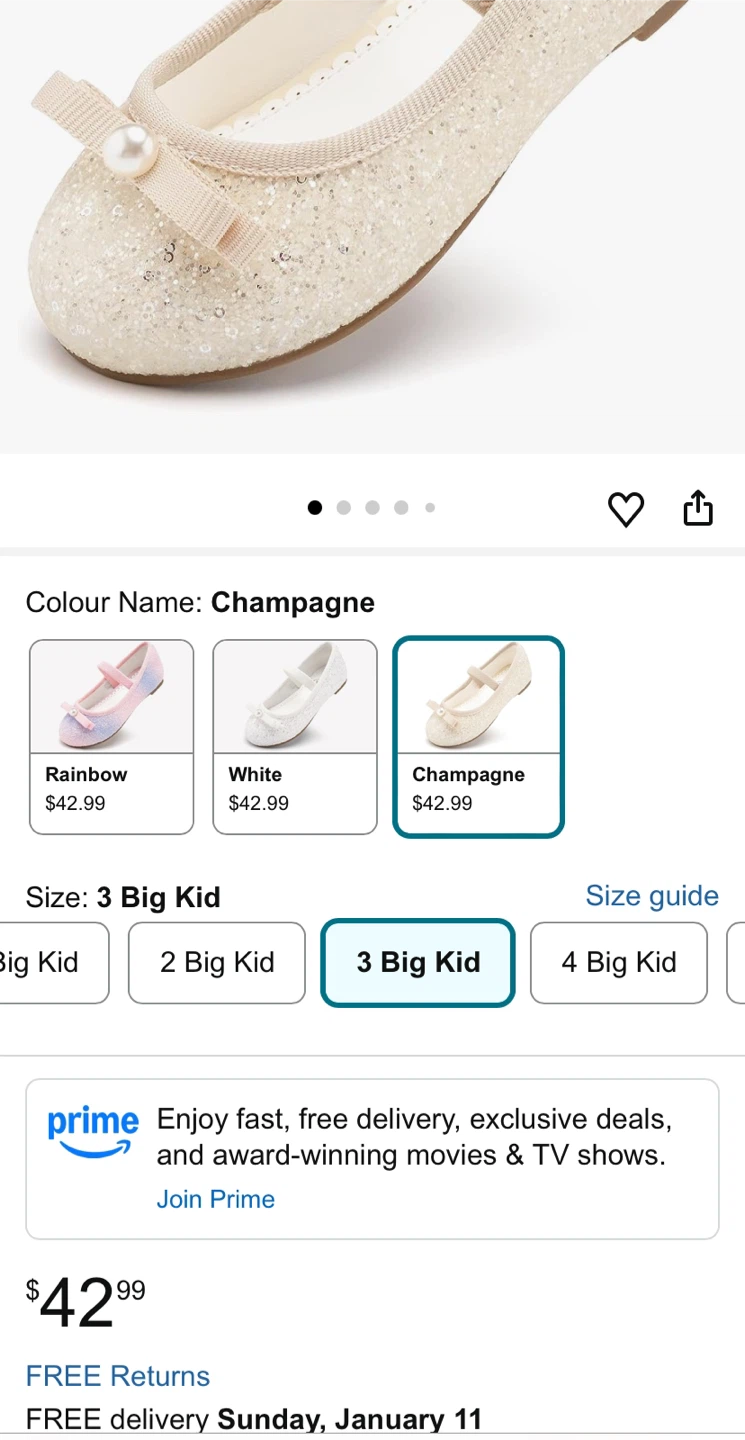Stelle Girls' Sparkly Shoes - Size 9 - photo 5