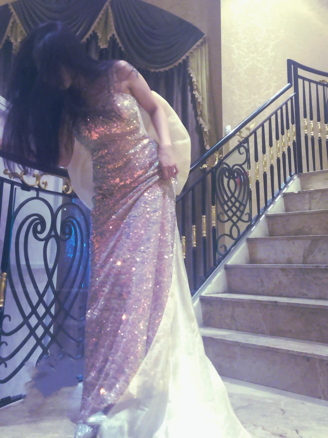 Pink Mermaid Prom Dress