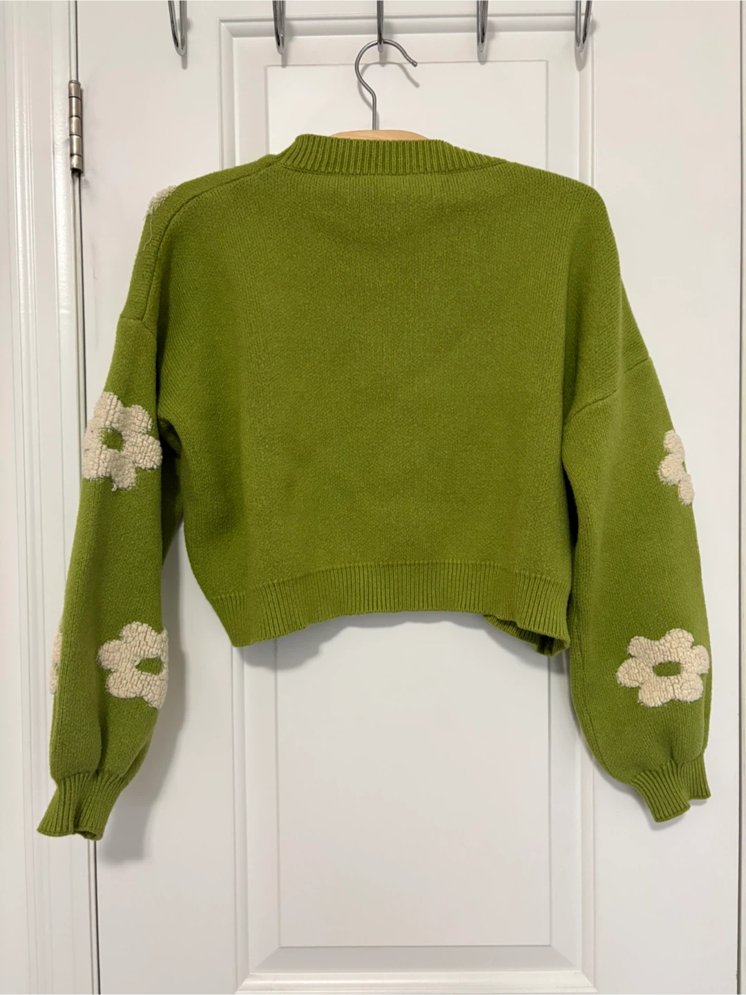 Green Cropped Sweater, M - photo 3