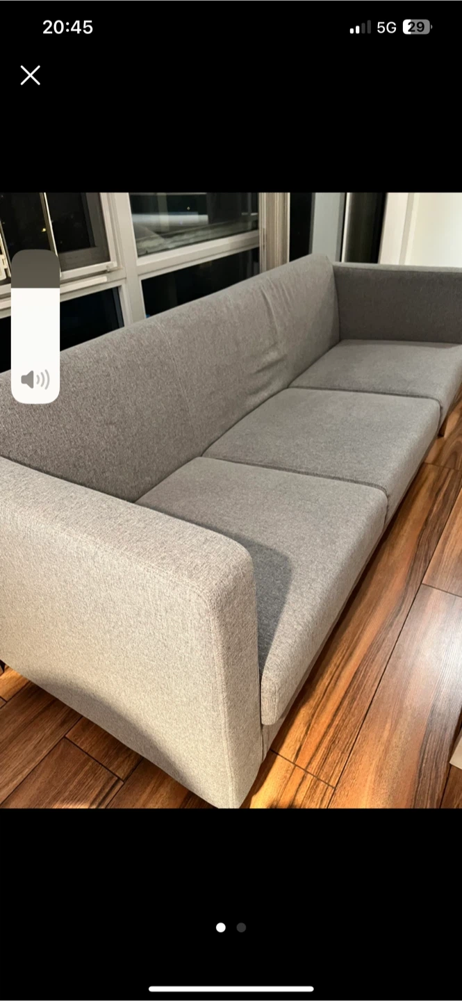 Modern 3-Seater Sofa – Light Grey (Great Condition) - photo 3