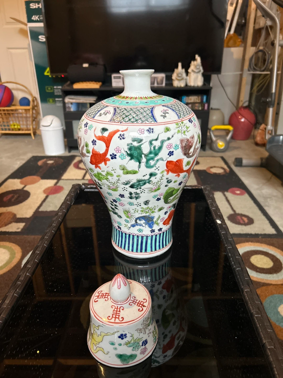 Vintage Fish & Floral Vase - photo 2