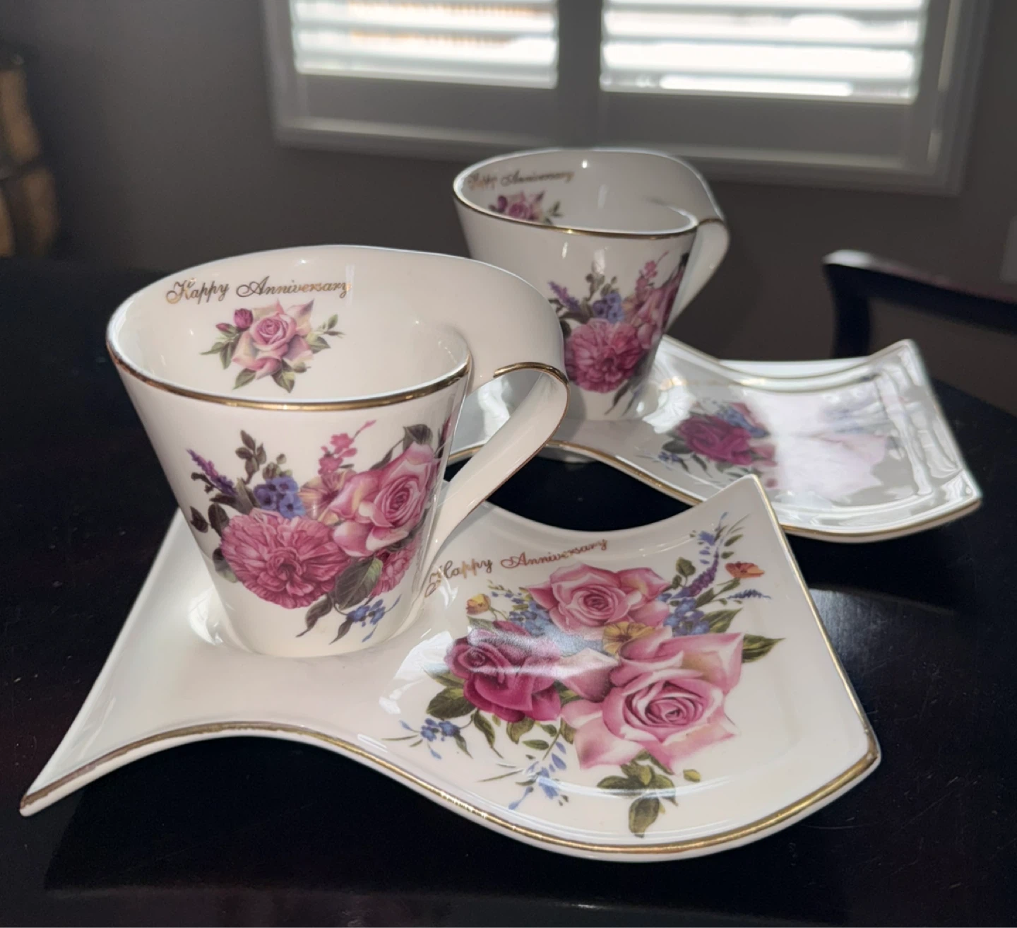 Adeline Fine Porcelain Tea Cup & Saucer Set 🧡