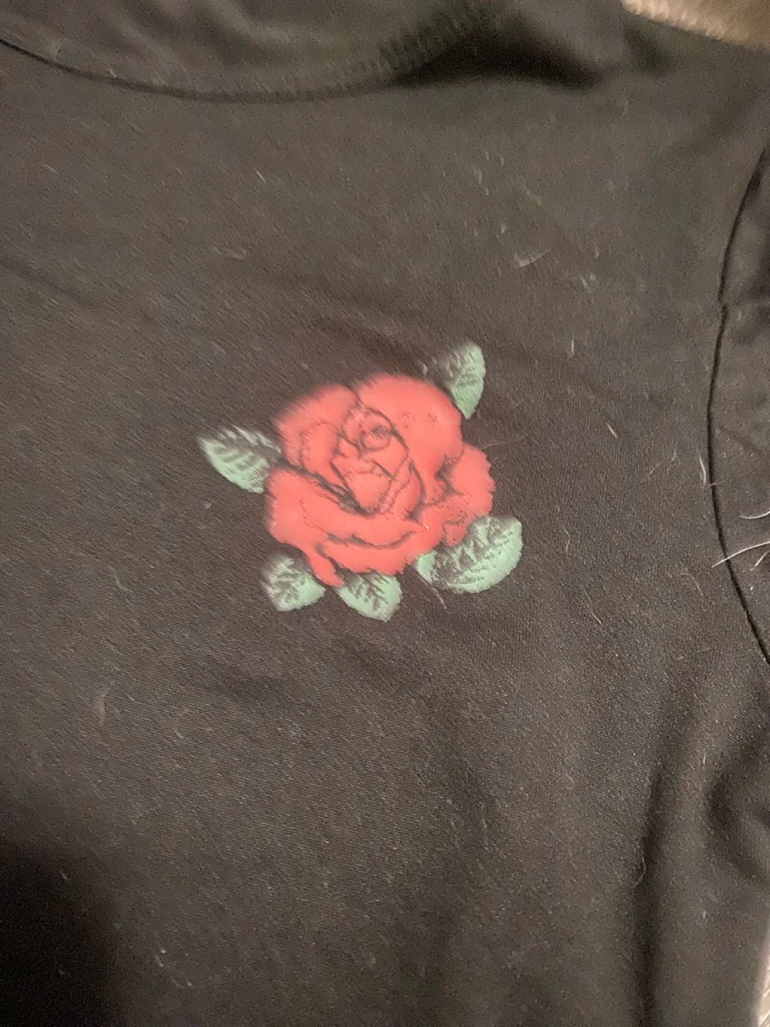 Ardene Black Rose T-Shirt and Brown Tie Dye Crop Top - Size XS - photo 3