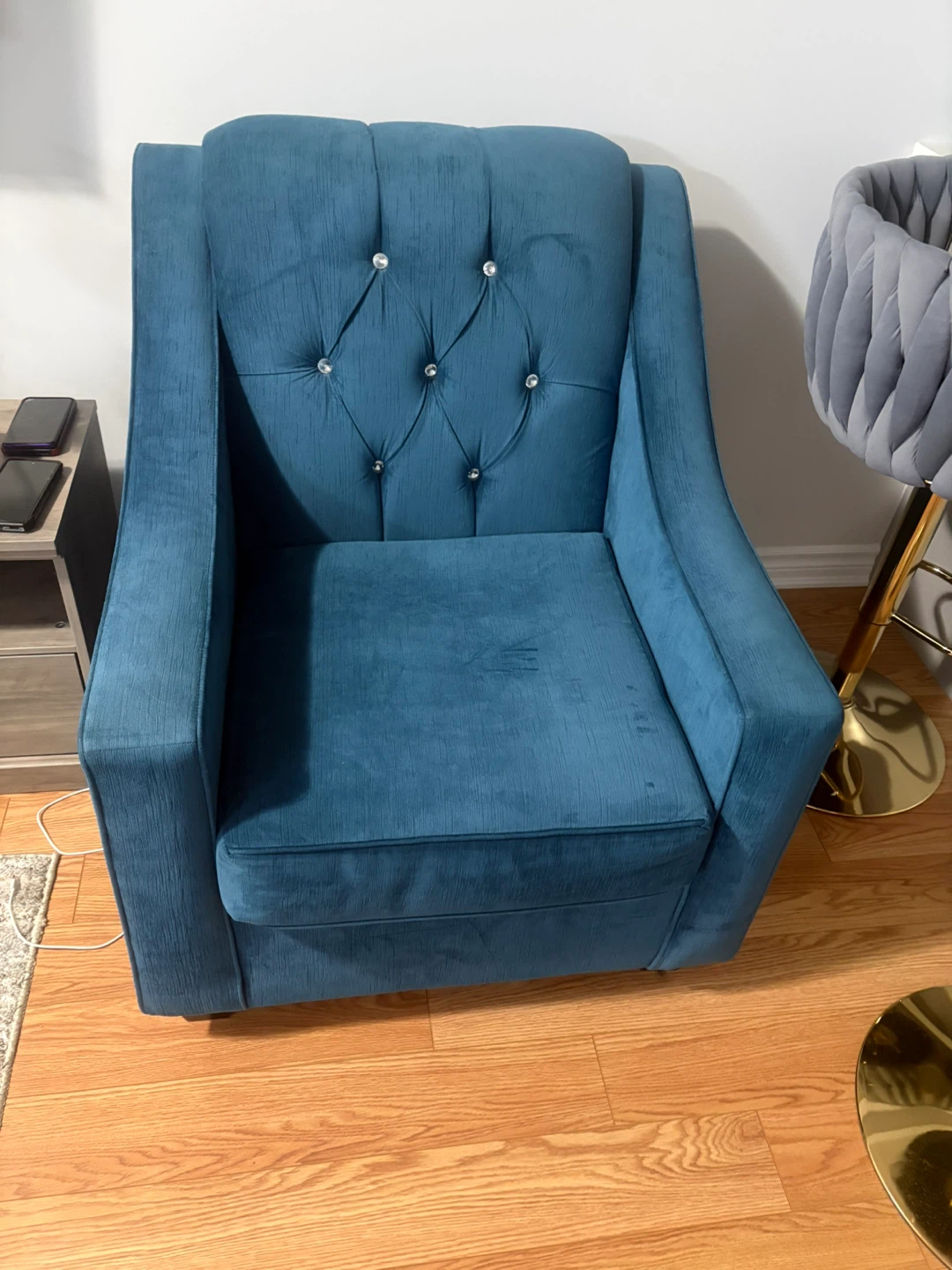 Teal Tufted Sofa & Armchair Set - photo 3