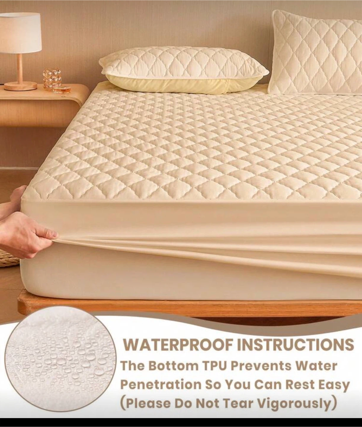 King size Quilted Waterproof Mattress Cover