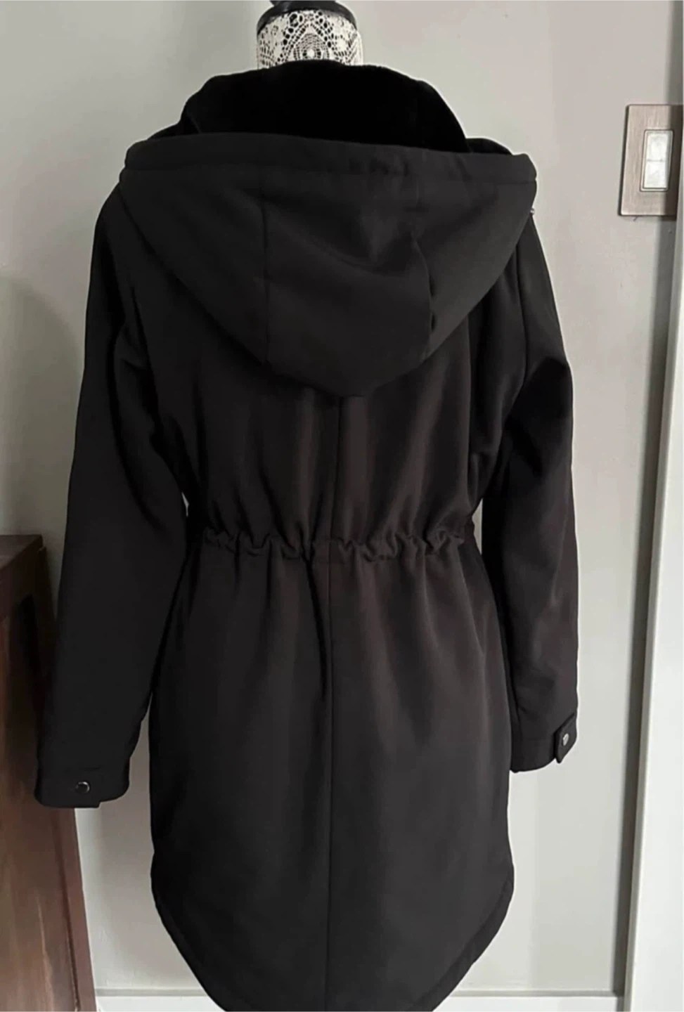 Vero Moda Black Hooded Coat - Size Small - photo 2