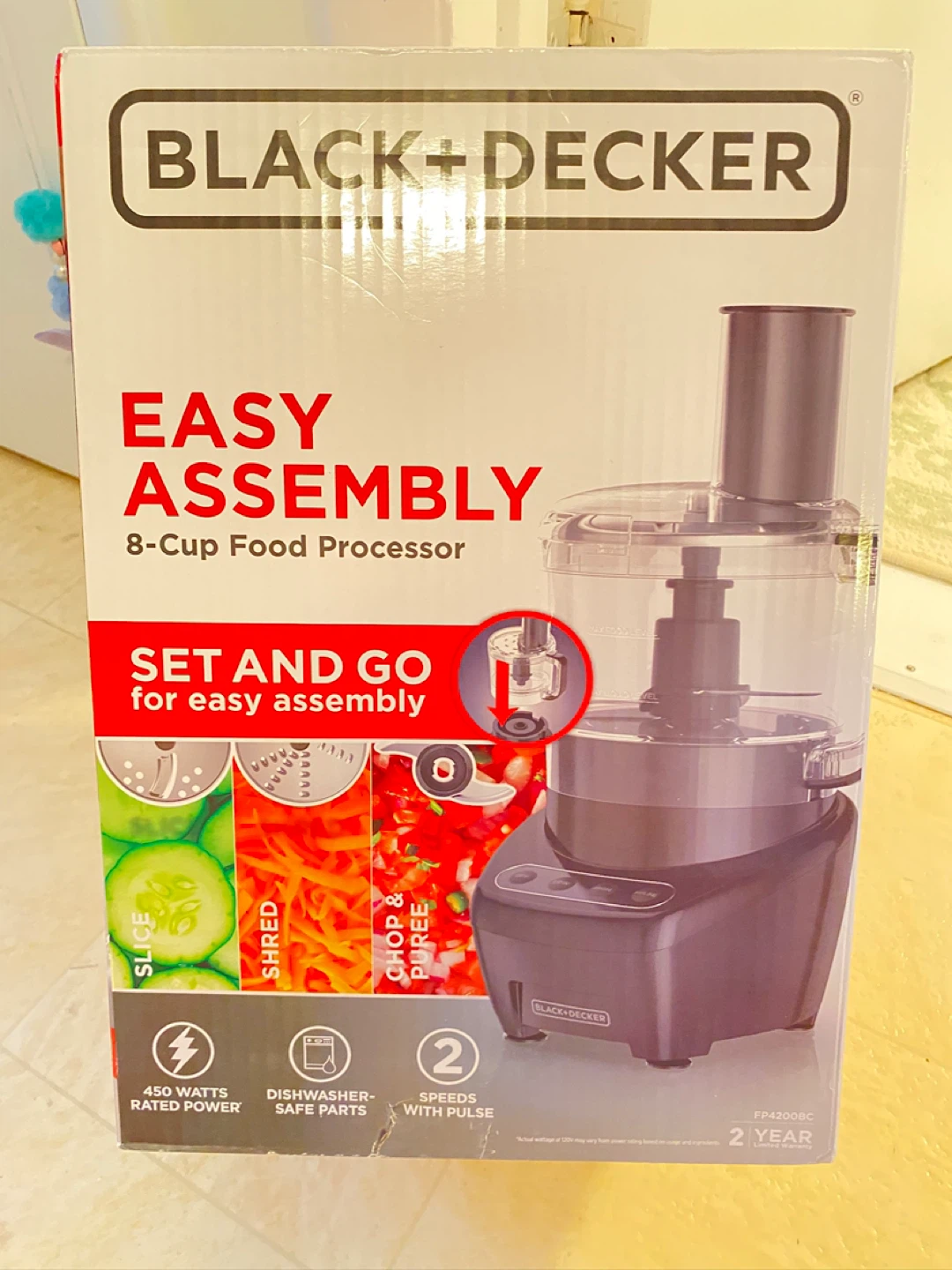 Black+Decker 8-Cup Food Processor - Easy Assembly