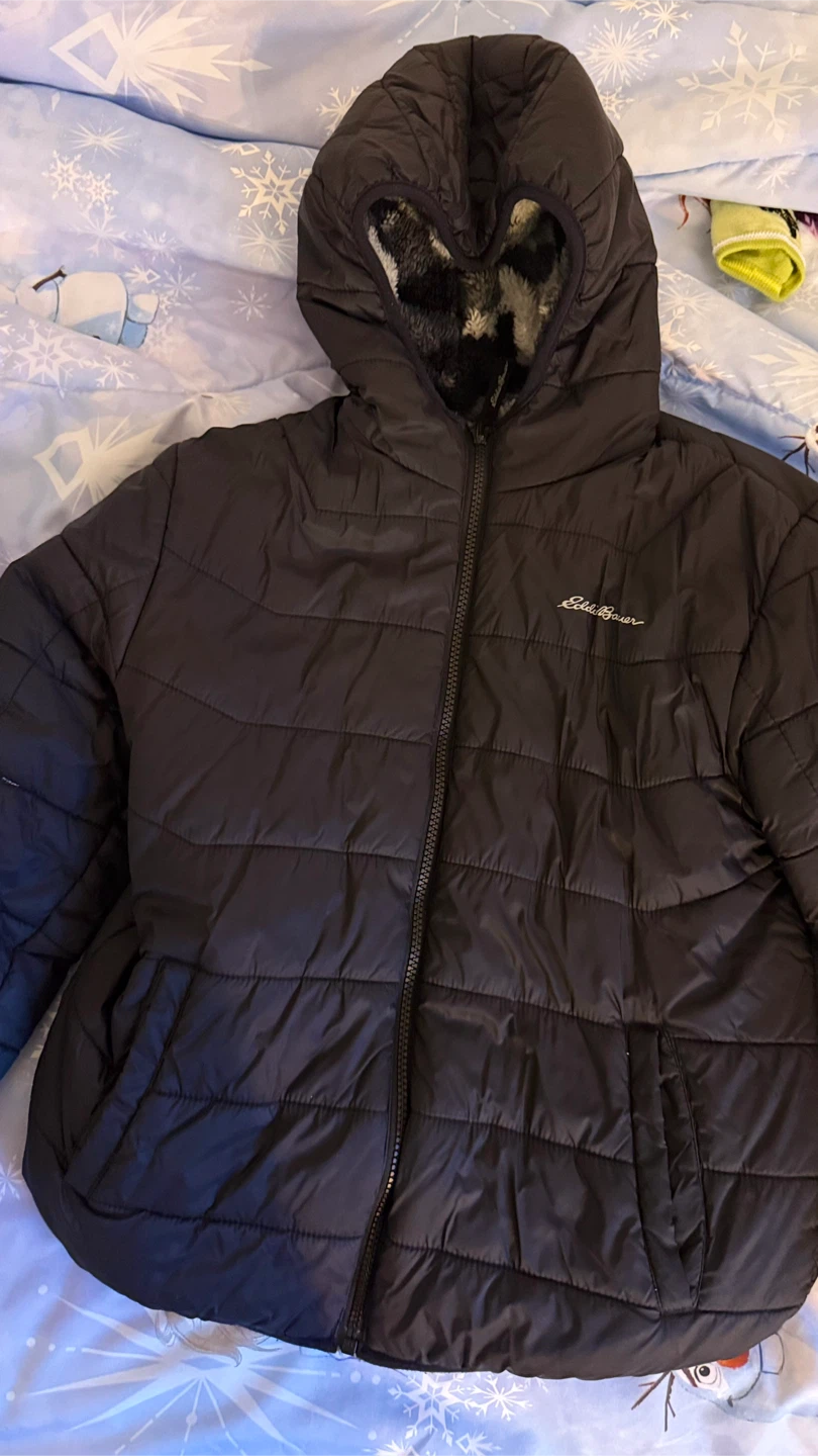 Eddie Bauer Black Puffer Jacket (L/G 10/12)
