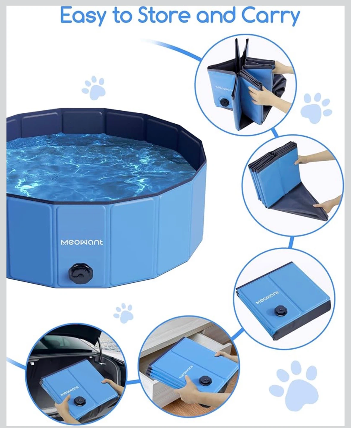 Meowant Foldable Dog Bathing Pool, XL - photo 4