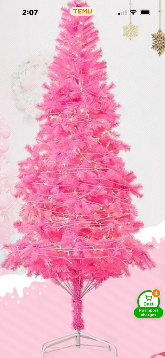 Pink Christmas Tree 5ft