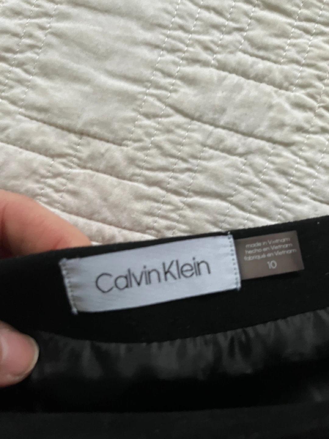 Calvin Klein Faux Suede Black Skirt - Size 10 - photo 2