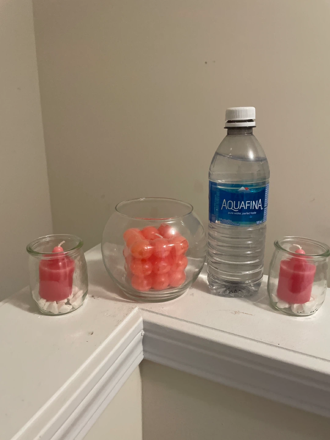 Pink Candles in Glass Holders - photo 3
