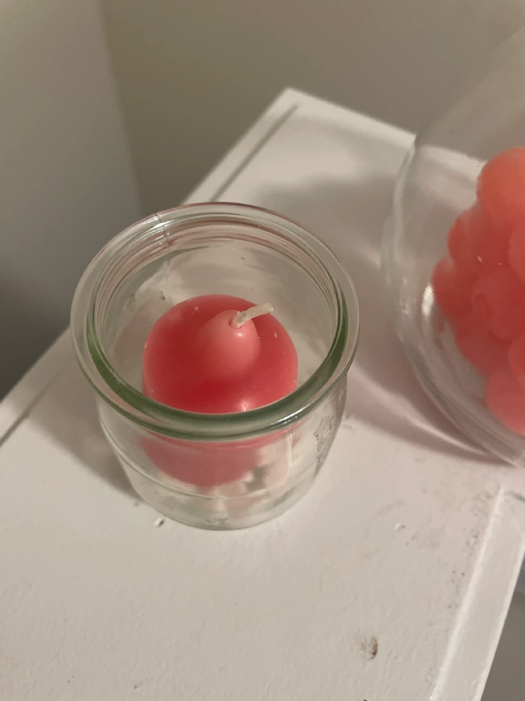 Pink Candles in Glass Holders - photo 4