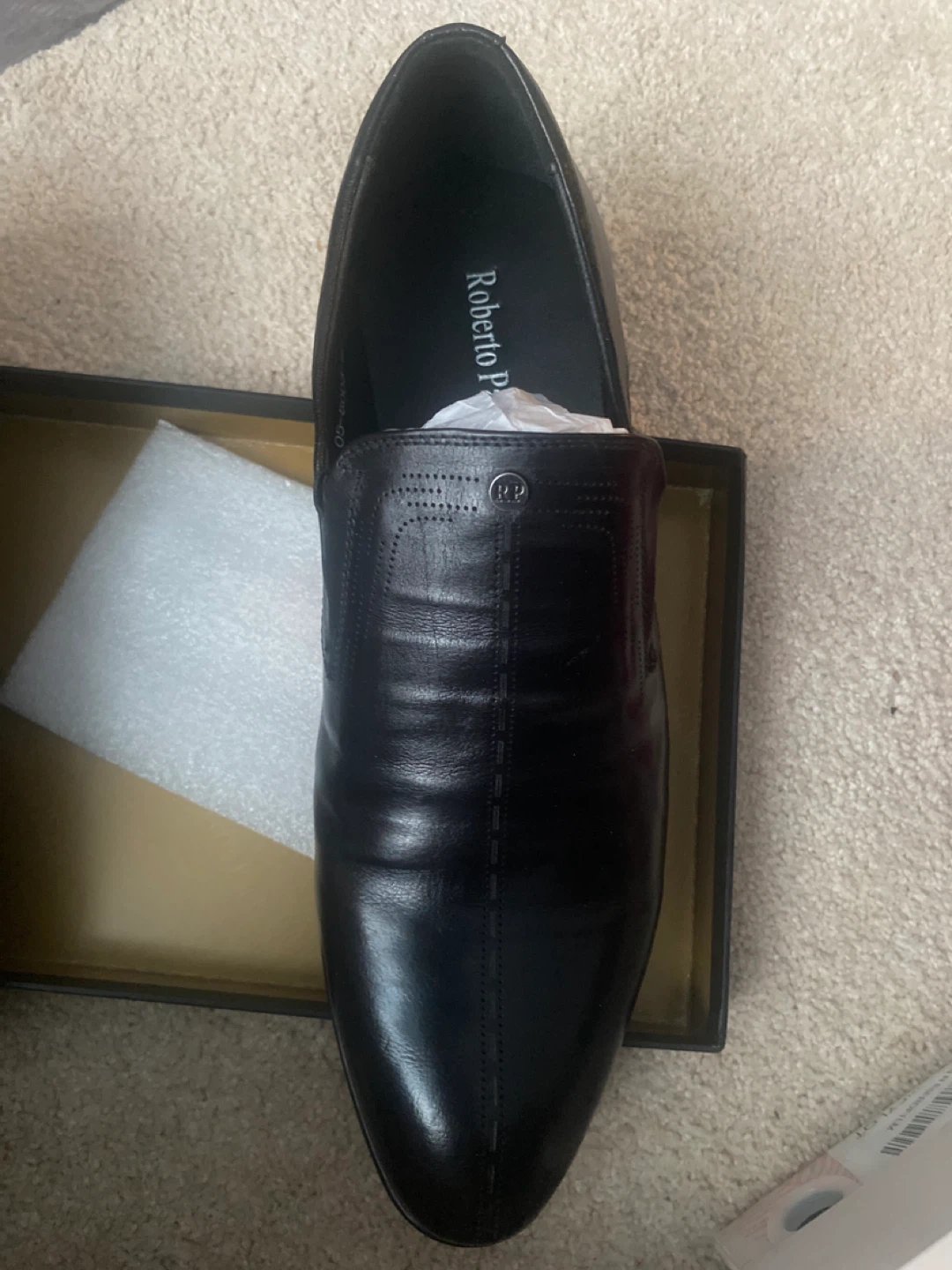 Roberto Paulo Black Leather Dress Shoes Size 42 - photo 3