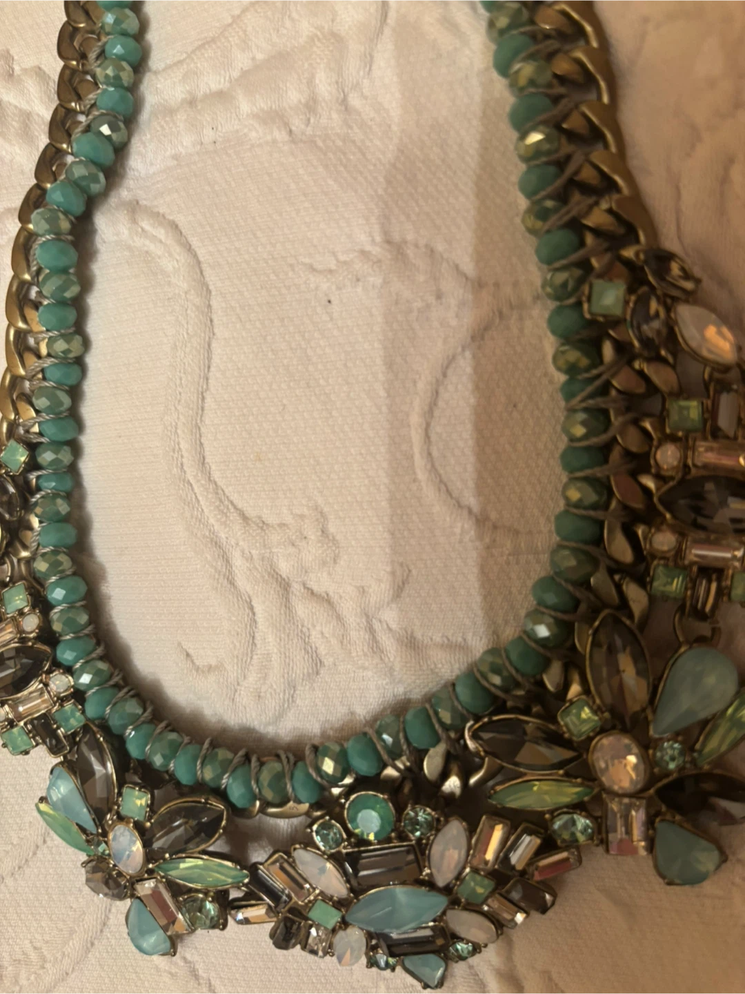 Turquoise & Gold Statement Necklace - photo 2