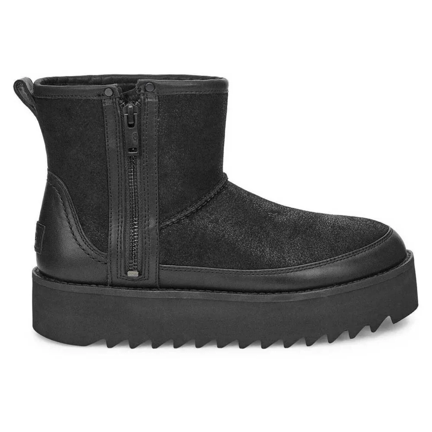 UGG Black Leather Platform Ankle Boots - photo 2
