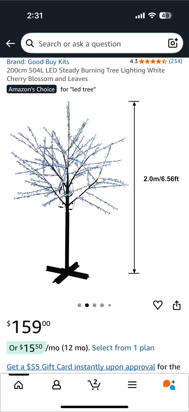 Good Buy Kits 200cm LED Cherry Blossom Tree - photo 3