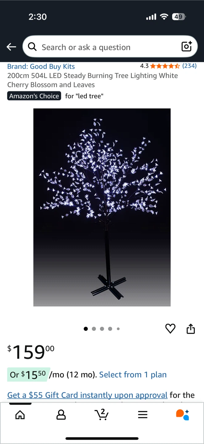 Good Buy Kits 200cm LED Cherry Blossom Tree - photo 2