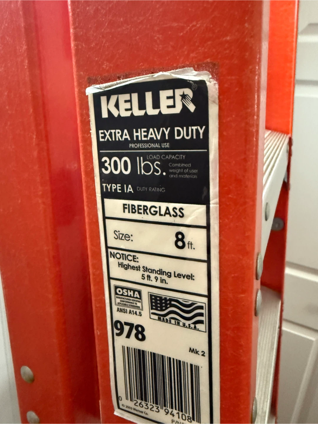 Keller 8 ft. Fiberglass Step  Ladder - Extra Heavy Duty - photo 2