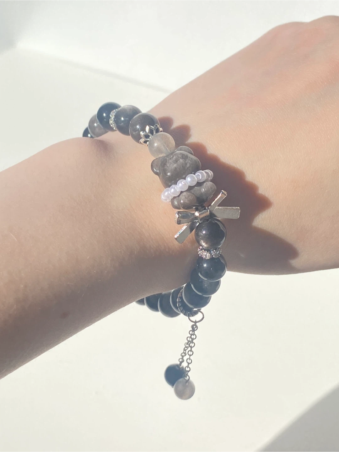 Silver Obsidian Bracelet