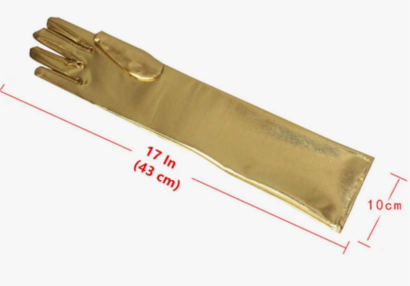 Gold Evening Gloves - 17 Inches - photo 3