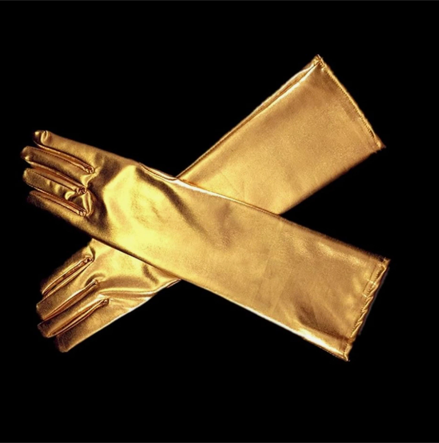 Gold Evening Gloves - 17 Inches - photo 4