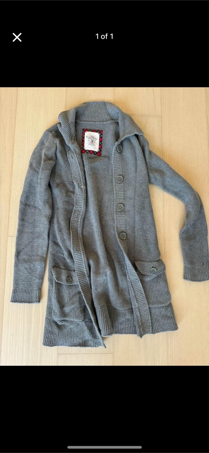 Tommy Hilfiger Grey Knit Cardigan