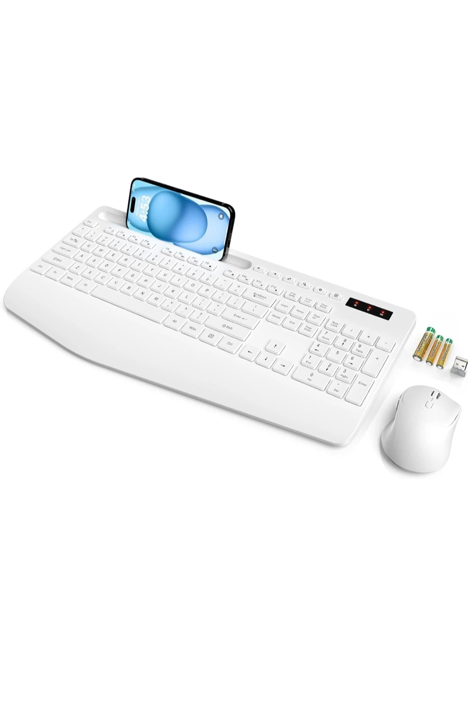Wireless Keyboard and Mouse Combo - White - photo 2