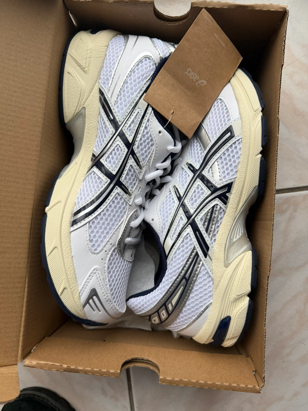 Asics Gel-1090 White/Midnight Running Shoes - photo 5