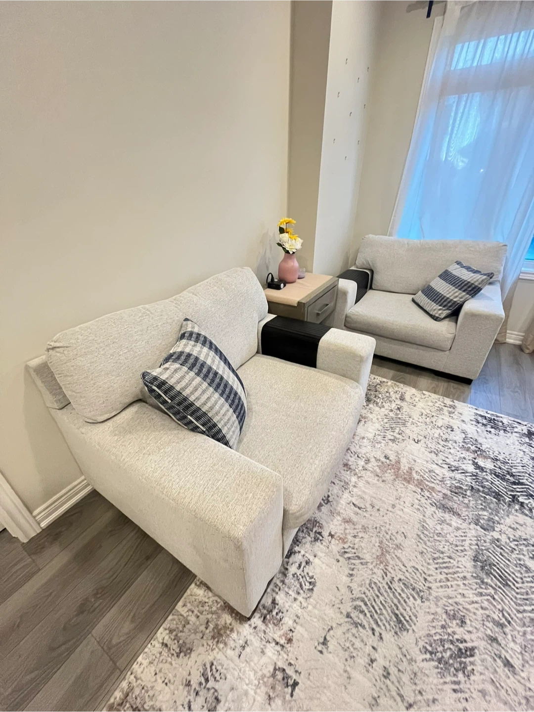 Matching Beige Armchairs - Set of 2