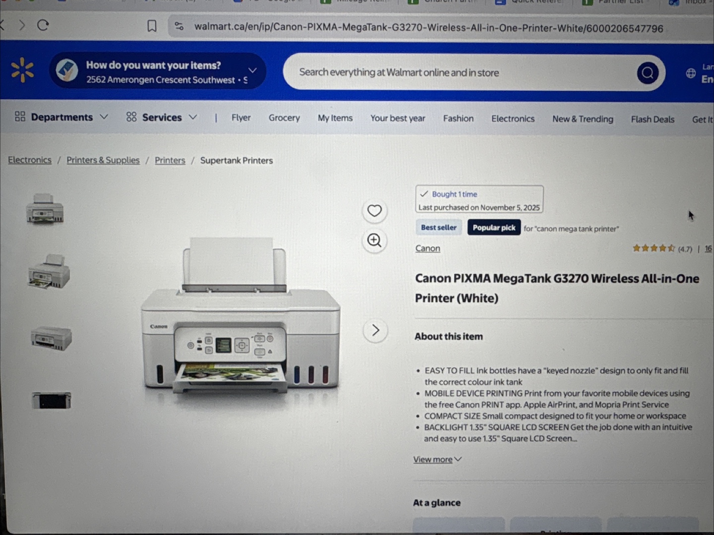 Canon PIXMA MegaTank G3270 Wireless All-in-One Printer - photo 3